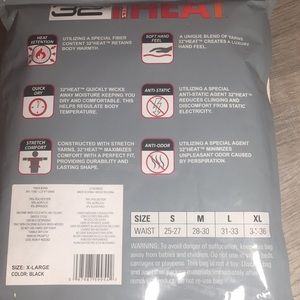 32 Degrees Pants - 32 degrees heat base layer pant black XLarge 32 Degrees Pants - 32 degrees heat base layer pant black XLarge